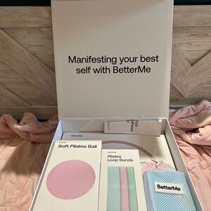 Pilates Set with Pink and Blue Bands